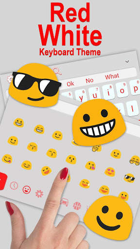 Red White Keyboard Theme screenshot 3