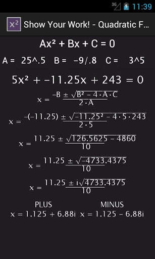 Quadratic Equation Solver screenshot 4