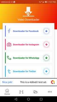 Video Download Facebook Instagram Twitter Whatsapp screenshot 1