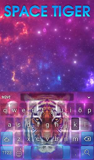 Space Tiger Animated Keyboard   Live Wallpaper screenshot 2