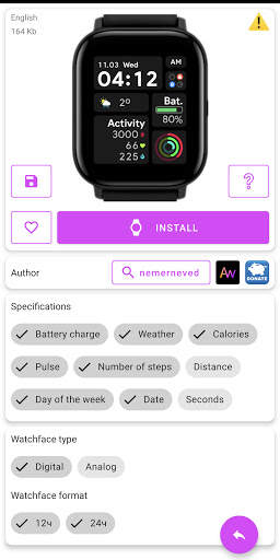 Amazfit GTS 2 WatchFaces स्क्रीनशॉट 3