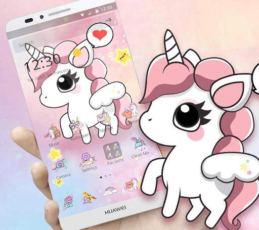 Cartoon Cute Lovely Unicorn Theme screenshot 4