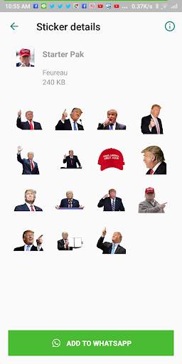 Donald Trump WAStickerApps Sticker for WhatsApp screenshot 3