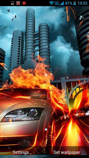 Cars on fire Live Wallpaper screenshot 4