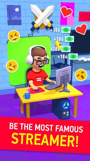 Idle Streamer: Tuber permainan screenshot 1