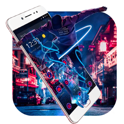 Neon Street Handsome Boy Theme icon