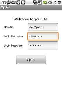 My .tel screenshot 1