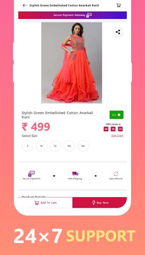 Kurtis online shopping app - Anarkali kurtis screenshot 4