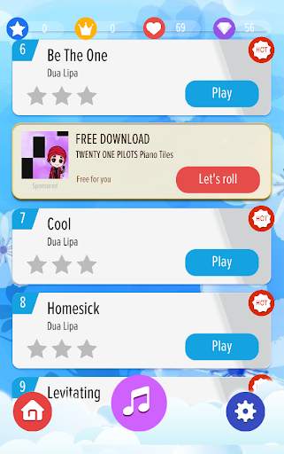 DUA LIPA Piano Tiles screenshot 3