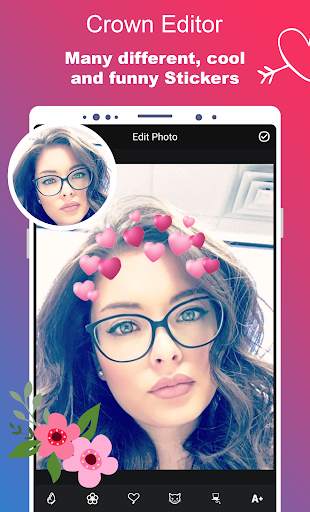 Crown Photo Editor - Heart & Flowers Crowns screenshot 7