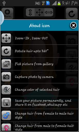 Hair Style Selector Lite screenshot 5