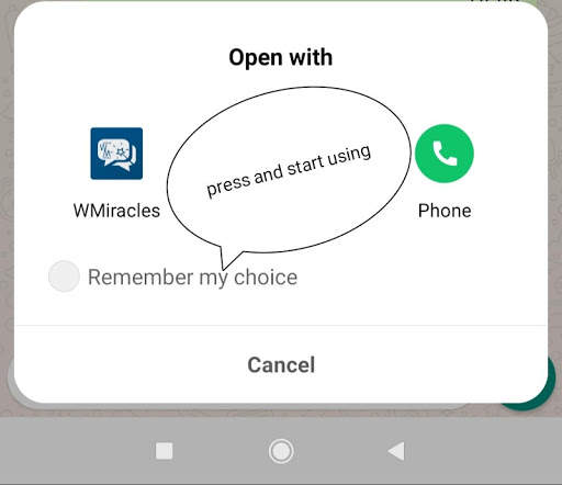 WMiracles - Send WhatsApp without saving a number screenshot 1