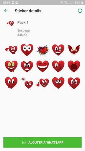 Heart Stickers WAStickerApps screenshot 2