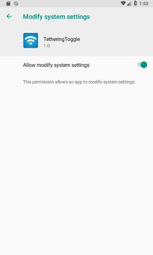 Tethering Toggle screenshot 2