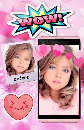 Heart Crown Photo Editor Filters Stickers screenshot 2