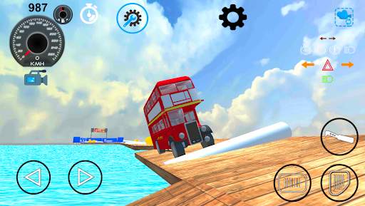 Bus driving simulator. Bus impossible stunts game screenshot 3