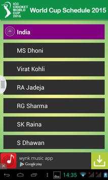Cricket WorldCup 2015 Schedule screenshot 6