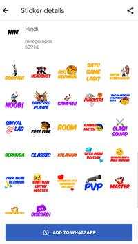 Free Fire Stickers for WhatsApp 2020 - FF Stickers screenshot 5