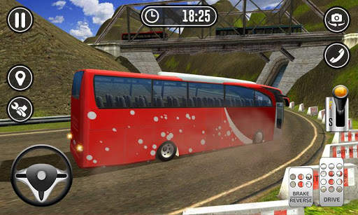 Risky Mountain Bus Racing 3D screenshot 1