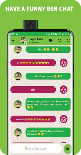 video call, chat simulator and game for benten 3 تصوير الشاشة