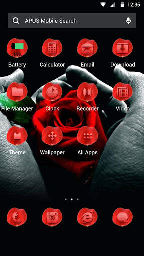 Rose|APUS Launcher theme screenshot 2