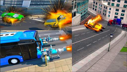 Monster Bus Car Transform - Car Fighting games screenshot 2
