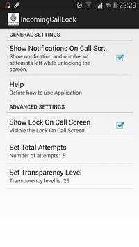 Invisible Incoming Call Lock screenshot 6