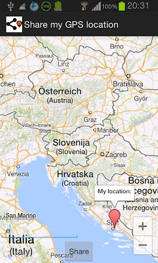Share my GPS location screenshot 1