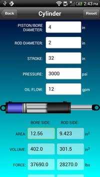 Hydraulic Cylinder Calc Free screenshot 3