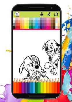 Paw Coloring Book Patrol go screenshot 3