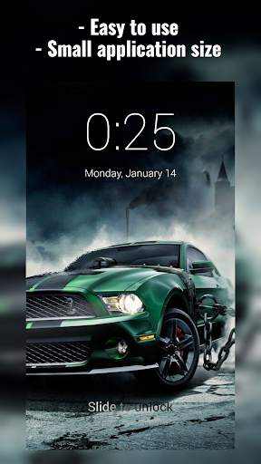 Real Racing Cars Lock Screen screenshot 1