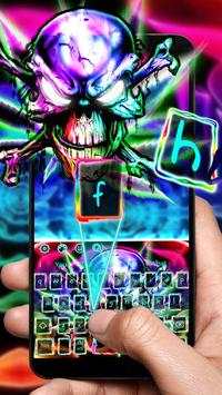 Grimy Neon Skullcap Keyboard Theme screenshot 2
