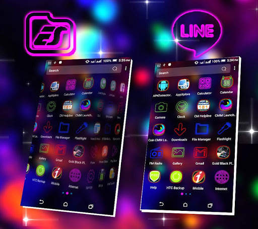 Neon Colorful Launcher Theme screenshot 3