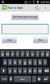 Post to Wall for Facebook screenshot 1