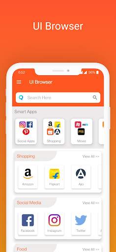 UI Browser :- Fast & Safe screenshot 1