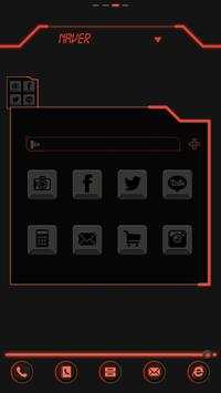 Neon(Red) dodol launcher theme screenshot 2