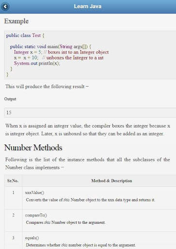 Java Tutorial Offline screenshot 3