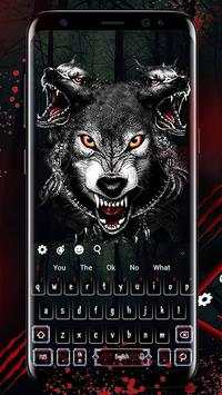 Scary Wolf Keyboard Theme screenshot 1