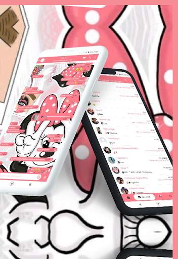 Tema Chat Pink & Wallpaper screenshot 5