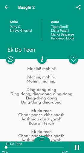 Tiger Shroff Songs Lyrics screenshot 1