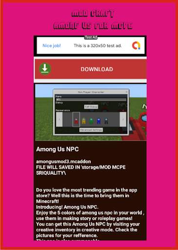 Mod Craft Among Us for MCPE screenshot 2