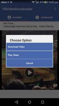 FB Video Downloader Free स्क्रीनशॉट 2