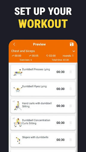 Home workouts with dumbbells screenshot 5