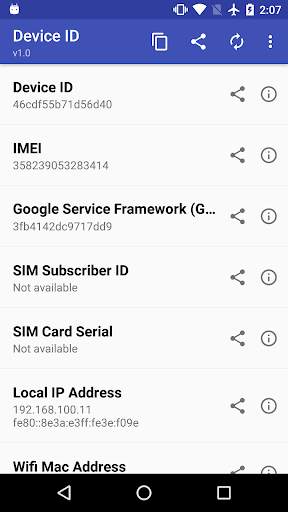 Device ID (Android ID) screenshot 1