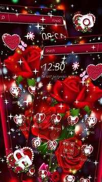 Shinny Red Rose Launcher Theme screenshot 3