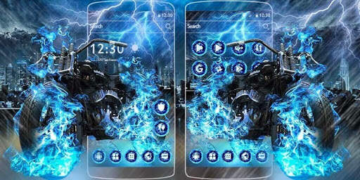 Blue Flame Motorcycle Theme screenshot 4
