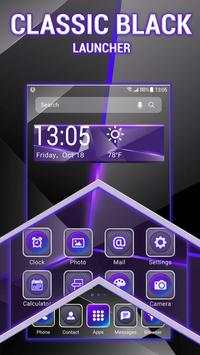 Black style launcher theme &wallpaper screenshot 2