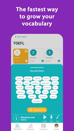 Worddio: Grow your vocabulary 1 تصوير الشاشة
