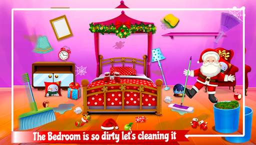 Christmas House Clean up Time : Decoration Game screenshot 1