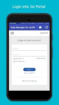 Data Manager for Jio :Check Jio Data Balance,Usage screenshot 5